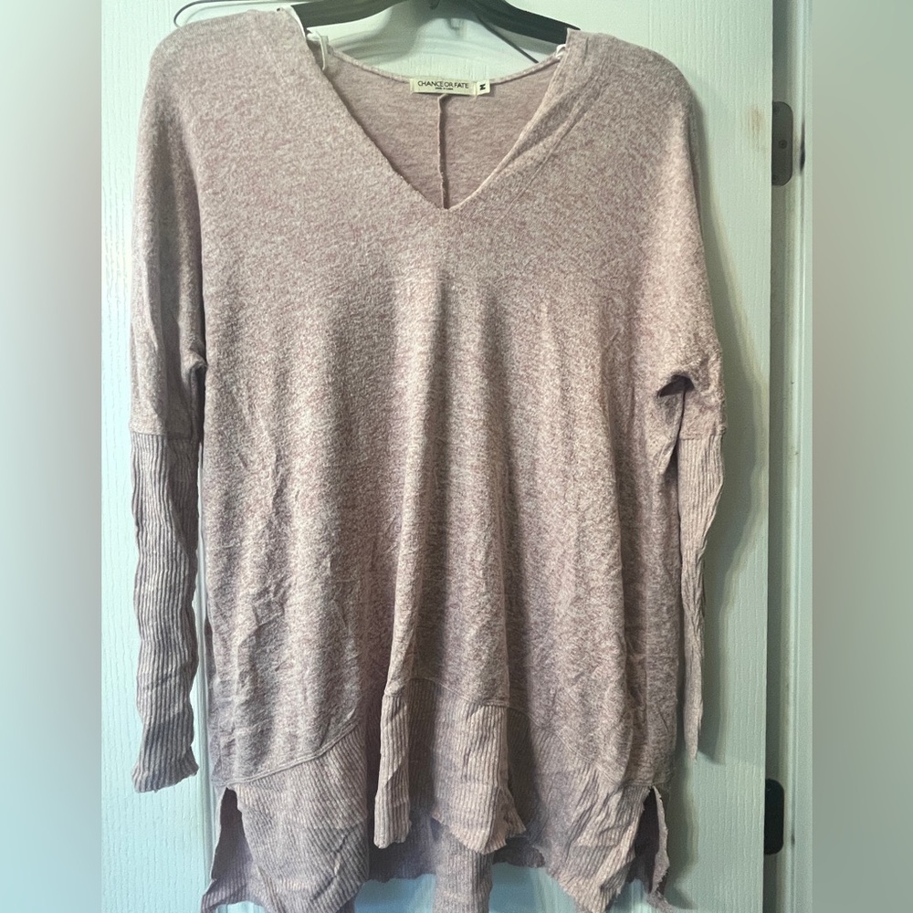 Chance or Fate Blush Pink Knit Top